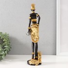 Сувенир полистоун "Африканка в золотом с кувшином в руке" 7х7х29 см - фото 23574661
