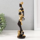 Сувенир полистоун "Африканка в золотом с кувшином в руке" 5х5х22 см - фото 23574666