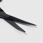 Ножницы маникюрные, широкие, загнутые, 10 см, цвет матовый чёрный - Фото 2