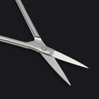 Ножницы маникюрные «Premium satin», узкие, прямые, матовые, 10,5 см, на блистере, цвет матовый серебристый - Фото 8