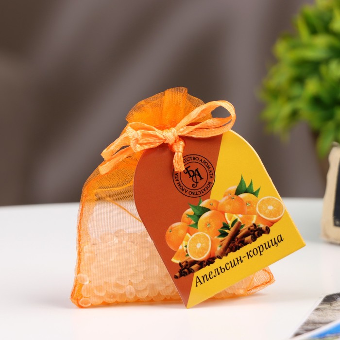 Аромагорошины в подарочном пакете, 10 гр, апельсин и корица - Фото 1