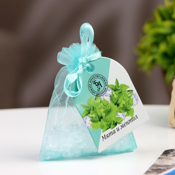 Аромагорошины в подарочном пакете, 10 г, мята и ментол - Фото 1