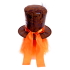 Шляпа карнавальная "Цилиндр" с волосами р-р 56-58 - Фото 3