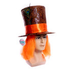 Шляпа карнавальная "Цилиндр" с волосами р-р 56-58 - Фото 4
