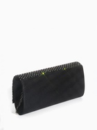 Сумка-клатч женская вечерняя на магните, на цепочке, комбинированная, со стразами, чёрная - Фото 4