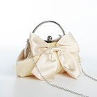 Сумка-клатч на фермуаре, цвет бежевый 10131236