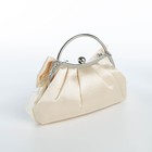 Сумка-клатч на фермуаре, цвет бежевый 10131236