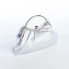 Сумка-клатч на фермуаре, цвет серебряный - фото 23595162