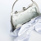Сумка-клатч на фермуаре, цвет серебряный - фото 23595163