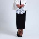 Сумка-клатч на фермуаре, цвет серебряный - фото 23616206