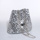 Сумка-клатч на магните, цвет серебряный - фото 24664860