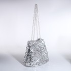 Сумка-клатч на магните, цвет серебряный - фото 24664861