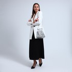 Сумка-клатч на магните, цвет серебряный - фото 24664865