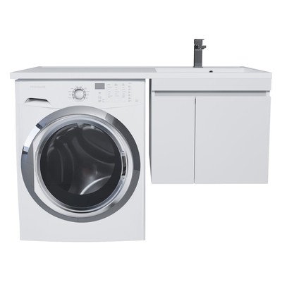 Тумба подвесная Uperwood, под стиральную машину Uperwood Magenta 60, с дверцами, цвет белый