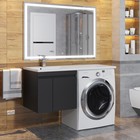 Тумба подвесная Uperwood, под стиральную машину Uperwood Magenta 60, с дверцами, цвет чёрный - Фото 6