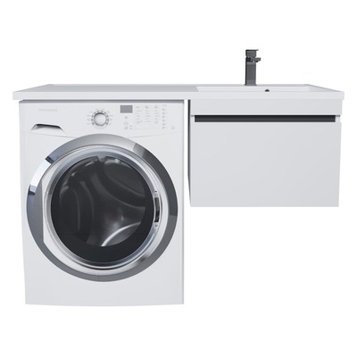 Тумба подвесная Uperwood, под стиральную машину Uperwood Magenta 60, выдвижной ящик, цвет белый/графит