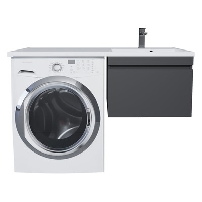 Тумба подвесная Uperwood, под стиральную машину Uperwood Magenta 60, выдвижной ящик, цвет чёрный