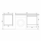 Тумба подвесная Uperwood, под стиральную машину Uperwood Magenta 60, выдвижной ящик, цвет чёрный - Фото 6