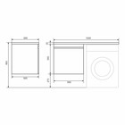 Тумба подвесная Uperwood, под стиральную машину Uperwood Magenta 60, выдвижной ящик, цвет чёрный - Фото 7