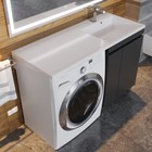 Тумба напольная Uperwood, под стиральную машину Uperwood Magenta 60, с дверцами, цвет чёрный - Фото 3