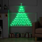 Гирлянда «Сеть-ёлка» 1 × 1 м, IP20, тёмная нить, 90 LED, свечение зелёное, 8 режимов, 220 В, УЦЕНКА 10320774 - фото 3667038