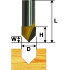 Фреза пазовая ЭНКОР 9308, гантельная, по дереву, V-обр, d = 8 мм, 90°, 12.7 х 13 мм - Фото 4