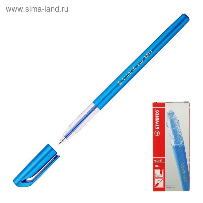 Ручка шариковая Stabilo Excel 828 0.5 мм стержень, синий - Фото 1