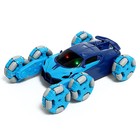 Машина радиоуправляемая «Трюковая», дым, с аккумулятором, цвет синий, уценка 10320794