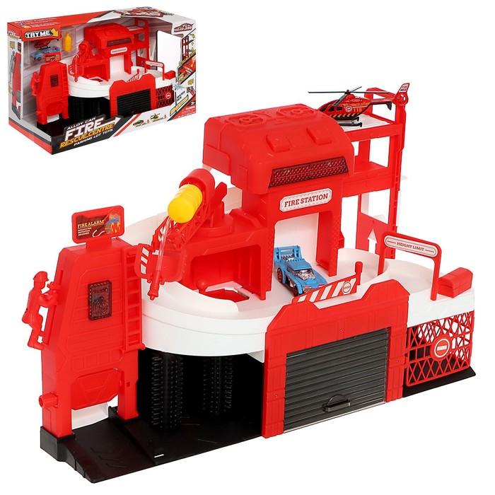 УЦЕНКА Парковка для машин «Пожарный участок», свет, звук, стреляет водой - Фото 1