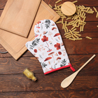 Варежка-прихватка Доляна "Грибы" 20х28 см, 35% хл, 65% пэ, ватин 250 г/м2 9927473