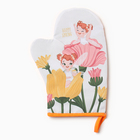 Набор кухонный «Доляна. Весна»: варежка 20×28 см, прихватка 17×17 см, 35% хлопок, 65% п/э - Фото 2