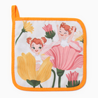 Набор кухонный «Доляна. Весна»: варежка 20×28 см, прихватка 17×17 см, 35% хлопок, 65% п/э - Фото 4