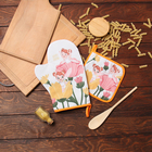 Набор кухонный «Доляна. Весна»: варежка 20×28 см, прихватка 17×17 см, 35% хлопок, 65% п/э - Фото 7