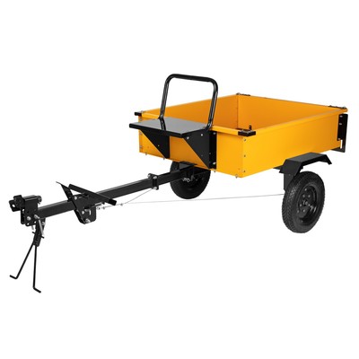 Прицеп для мотоблока DENZEL TT-500 59950, оцинкованный, грузоподъемность 500 кг, рег. сцепка, колеса 4-10