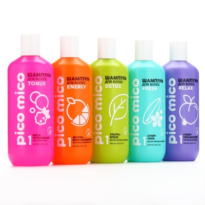 Шампунь PICO MICO-Tonus, мега-укрепление, бессульфатный, 400 мл