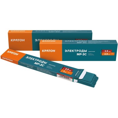 Электрод Кратон, для дуговой сварки, 3.2 мм, 5 кг, MP-3C