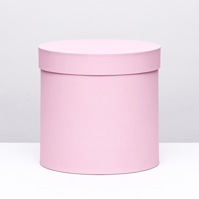 Шляпная коробка нежно розовая, 23 х 23 см