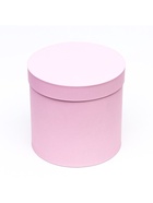 Коробка подарочная круглая, шляпная, нежно розовая, 23×23 см - Фото 2
