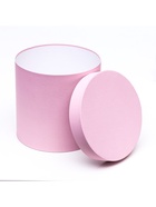 Коробка подарочная круглая, шляпная, нежно розовая, 23×23 см - Фото 3