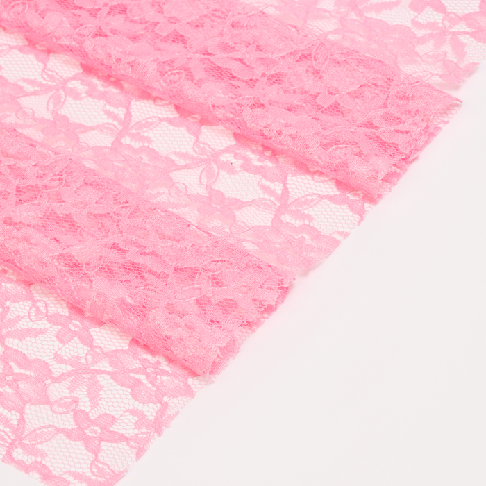 Лоскут для рукоделия «Гипюр», розовый, 50 × 50 см