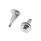 Саморезы ТУНДРА krep, с прессшайбой, сверлоконечные, 4.2x16 мм, оцинкованные, 100 шт - фото 25487712