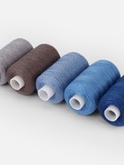 Нитки, 20/2, 274 м, набор 5 шт., синие - Фото 4