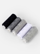 Нитки, 40/2, 183 м, набор 5 шт., чёрные, серые - Фото 2