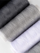 Нитки, 40/2, 183 м, набор 5 шт., чёрные, серые - Фото 3