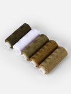 Нитки, 40/2, 183 м, набор 5 шт., хаки, зелёные - Фото 2