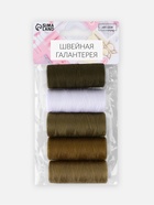 Нитки, 40/2, 183 м, набор 5 шт., хаки, зелёные - Фото 5