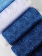 Нитки, 40/2, 200 м, набор 5 шт., синие - Фото 3