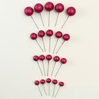 Топпер для торта «Бусины», набор 20 шт., бордовый - Фото 3