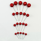 Топпер для торта «Бусины», набор 20 шт., красный - Фото 3