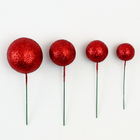 Топпер для торта «Бусины», набор 20 шт., красный - Фото 4